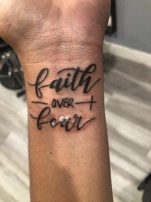 Faith Over Fear Tattoo