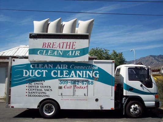 Our Duct Truck, the "Biltwell," known as the most powerful vacuum for anything duct cleaning.