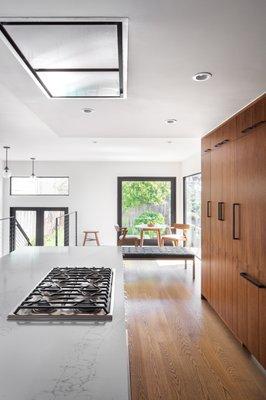 light-filled kitchen and breakfast seating