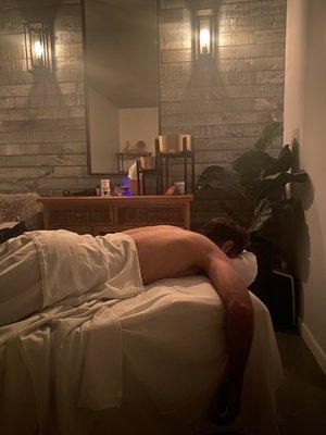 Couples' massage room