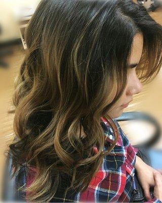 Balayage and style by Angie