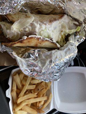 Gyro and fries