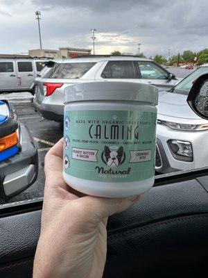 Great calming treats for my pup. They really worked for our trip to Colorado