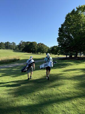 Cap and Cooper walking it out