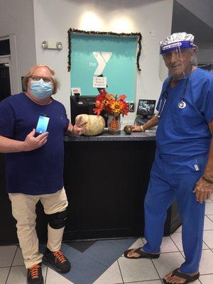 Halloween dress up with Dr.  Phil and Paul