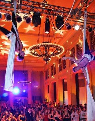 Our superior event planning once included an aerial performance at the Old Fed