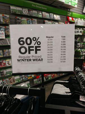 Hey  guys they have 60% off winter sale. COOOMMEE AND GET IT!!!!!!!