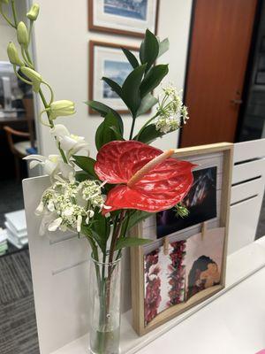 Desk flowers