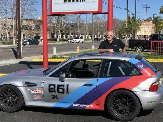 John, one of the owners of John's Auto Pros with a BMW Z3 Wagon!