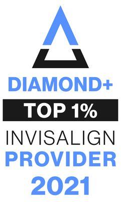 We are a Diamond+ Top 1% Invisalign Provider of 2021!