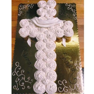 Cupcake cake for religious ceremony