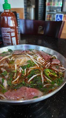 Rare steak & meatball Pho!