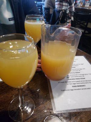 Pitcher of mimosas