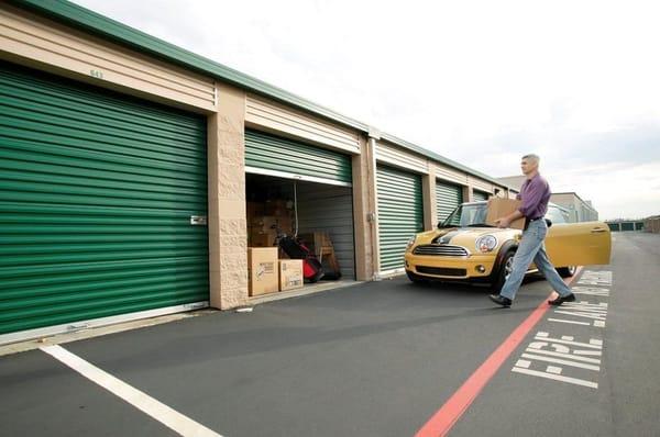 Our drive-up storage units make moving day a breeze!