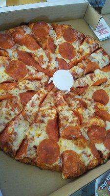 Pepperoni and cheese pizza...my favorite.