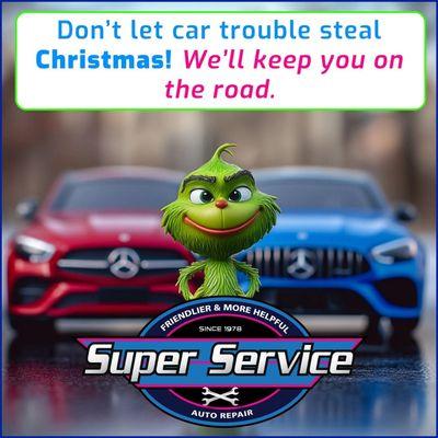 Don't let car trouble steal Christmas - Schedule your next 60-point inspection today