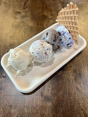 Ice Cream Flight! Great for trying a few flavors