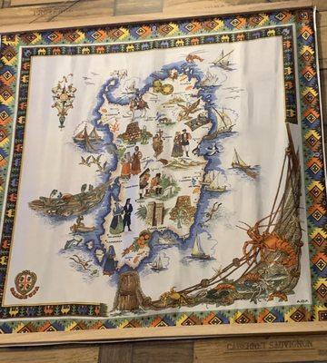 Decorative map of Sardinia