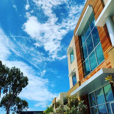 Ocean + Island views:  Catalina Island, Balboa Island, and Fashion Island.  Top corner is our office.