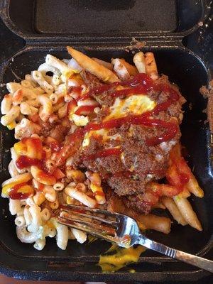 Single cheeseburger garbage plate! "I can't believe I ate the whole thing"