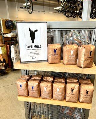 Locally roasted Cafe Mule coffee avail