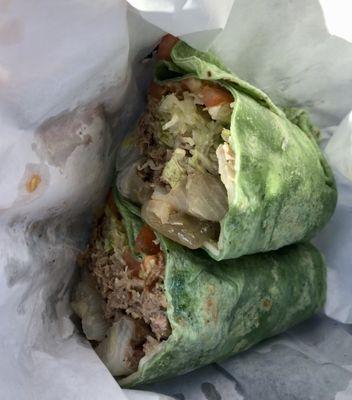 Steak and cheese wrap for lunch. $7.99