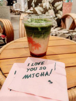 Strawberry Matcha.