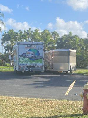 Uhauls and trailers are allowed and parked into other spots too but we can't have visitors . Might as well take visitor spots away