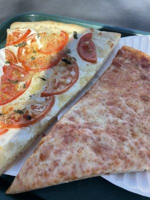 Fresh tomato and cheese slice