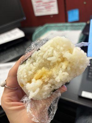 Shrimp tempura onigiri