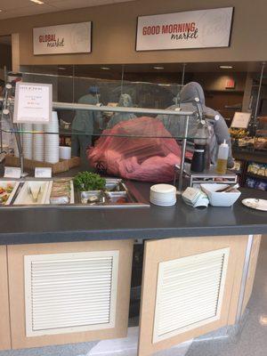 a clearer picture of the biohazard bag, seasoning the salad bar food w/ tidbits picked up off the hospital floor, at no extra charge.