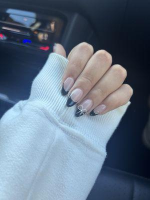 Super cute acrylics done by Heather