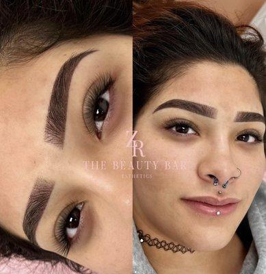 Immediately after Ombre Powder Brows (with no previous work done) brows will heal 20% lighter.