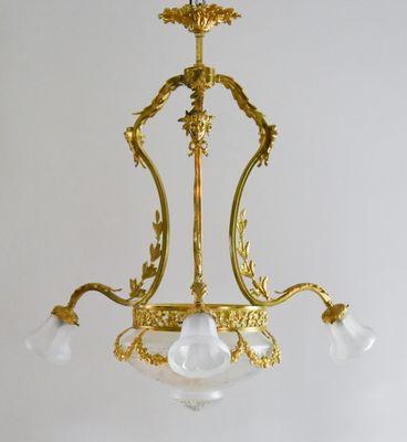 Louis XVI style chandelier from a Paris estate.