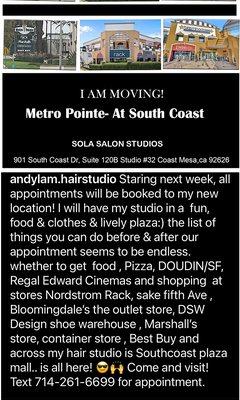 I Am Moving Metro Point-At South Coast.