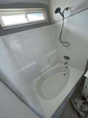 Fiberglass tub enclosure