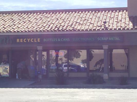 First time seeing a recycle place in a shopping center