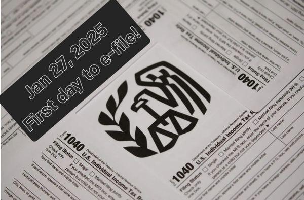 E-filing for tax year 2024 starts on January 27, 2025!