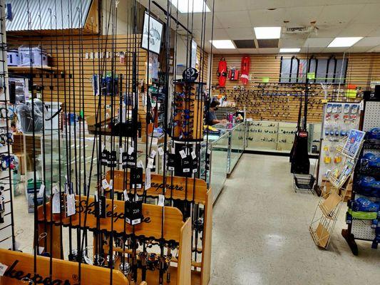 They sell lots of fishing gear at McCully Bicycle and Sporting Goods.