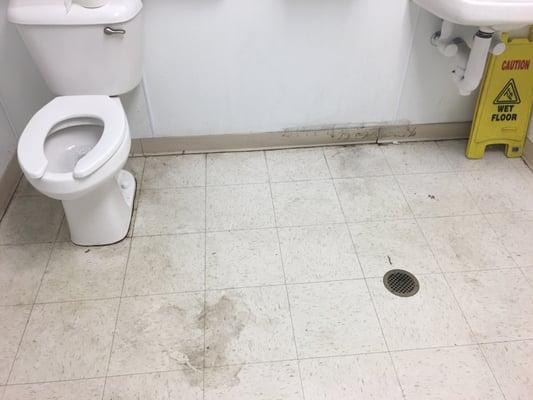 The disgusting bathroom.