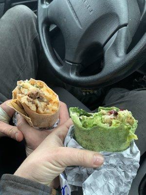 The fat boy and the chicken wrap