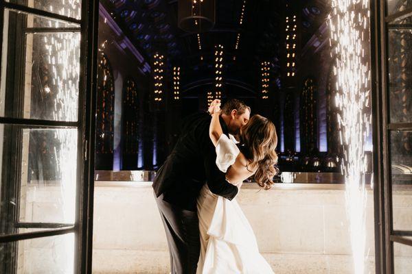 dramatic sparkler entrance pc: avonnephotography