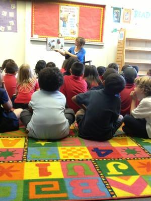 Story time with the librarian at the Dana Branch