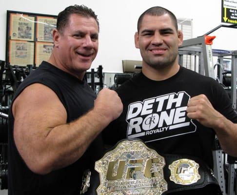 Owner Joe Grasso with then UFC Heavyweight Champion Cain Velasquez (Cain trained with Joe from 2008-2014)