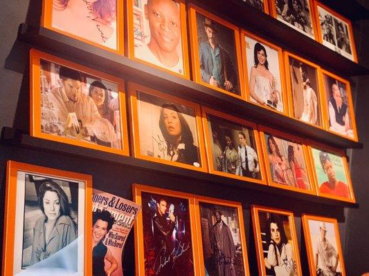 The Acting Studio wall of working actors alums and award winners