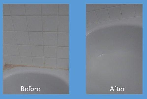 Before & After: Apartment Move Out Deep Cleaning -Bathroom tub