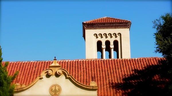 Decorative adobe tiled roof.