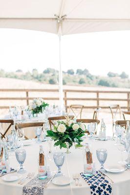 The table decor was set up just how we imagined.