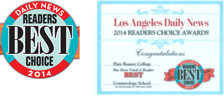 Voted for best cosmetology school by LA Daily News 2014 Readers Choice Magazine