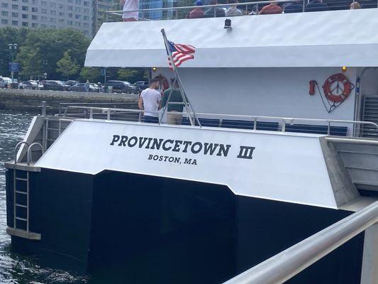 Back of the Provincetown III ferry boat